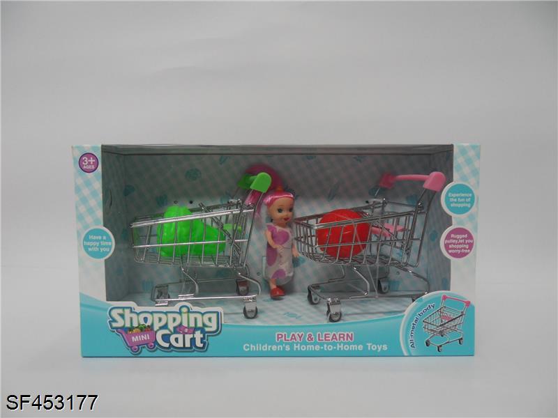 过家家金属仿真购物车