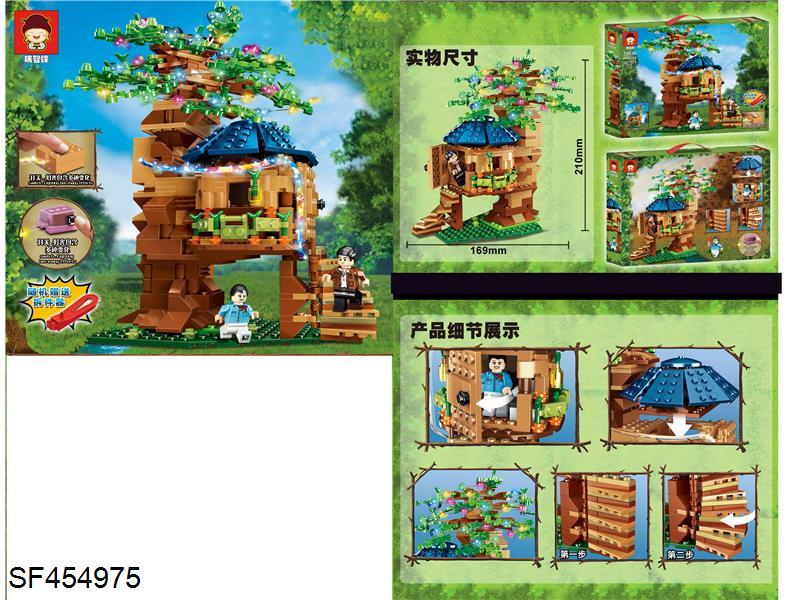 积木 537+PCS新版丛林里的树屋