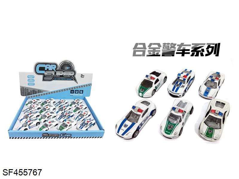 1:50合金警车回力（6款混。16只/盒）