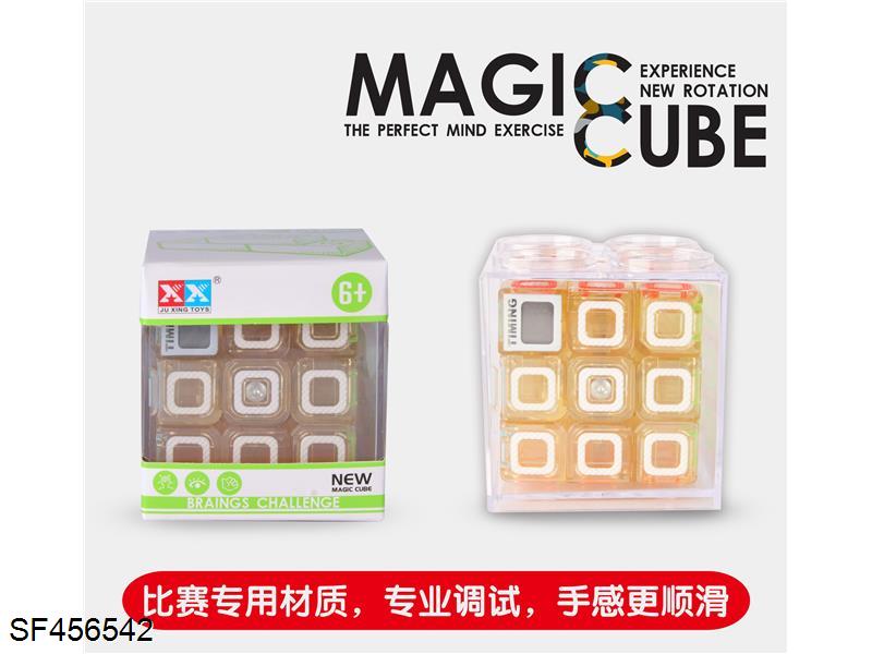 三阶白色方格计时器魔方