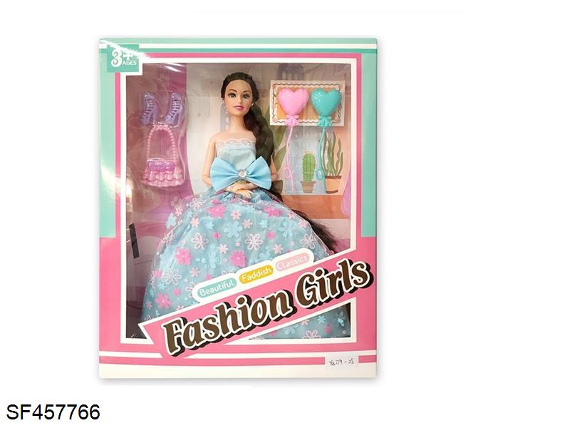 11.5寸实身12关节婚纱芭比带配件