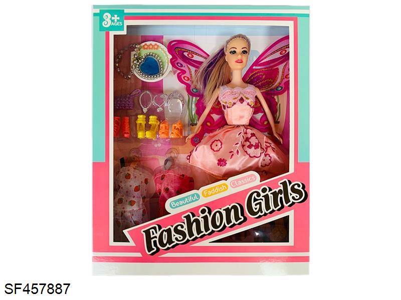 11.5寸实身活动手时装芭比带配件