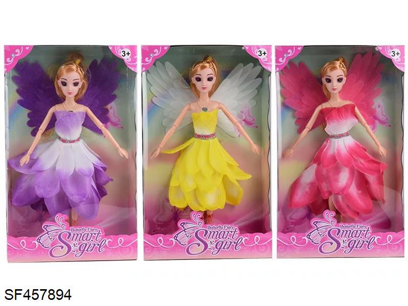 11寸实身音乐天使仙子翅膀感应发光(3款混装)