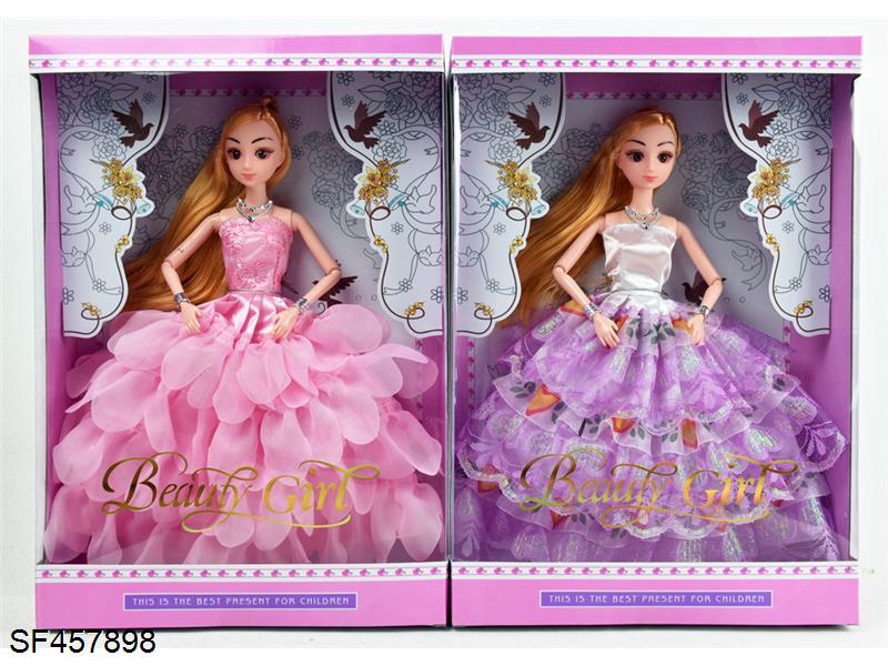 11.5寸实身3D眼婚纱芭比(2款混装)