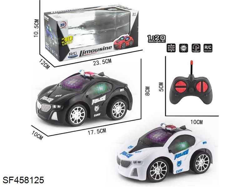 Q版宝马黑窗四通遥控警车