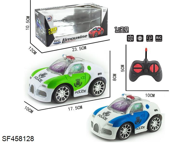 Q版布加迪明窗四通遥控警车