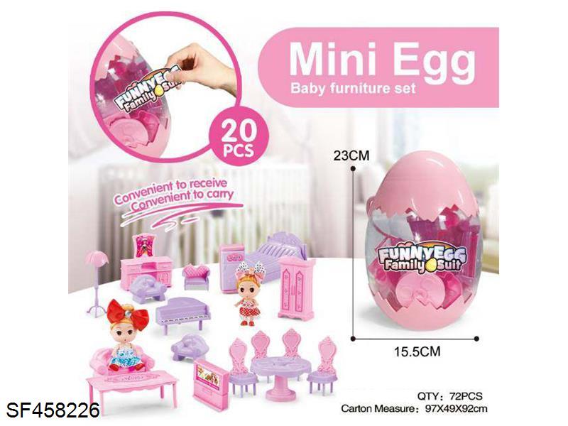 3寸半实心芭比配家具