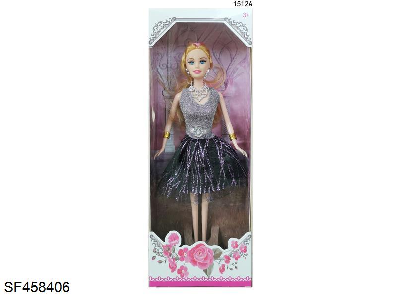 11.5寸实身活动手时尚芭比(多款多色混装)