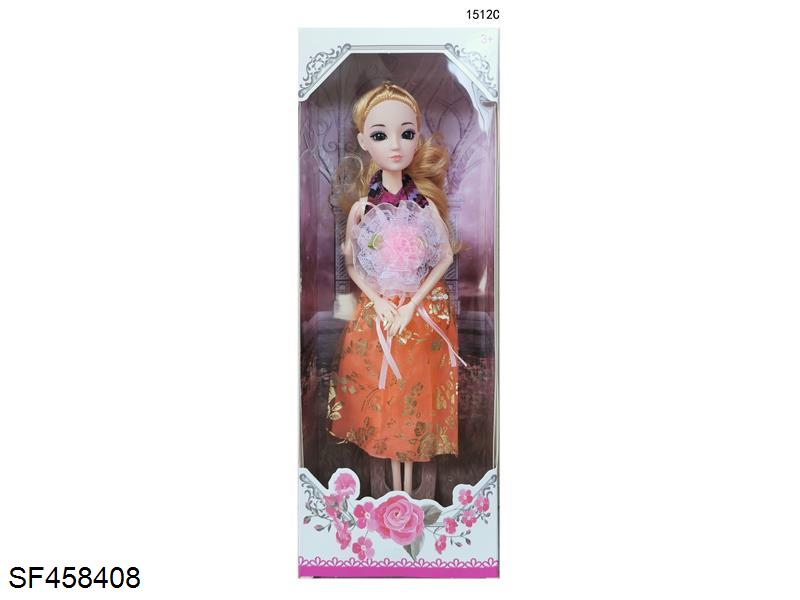 11.5寸实身9关节3D眼芭比(多款多色混装)