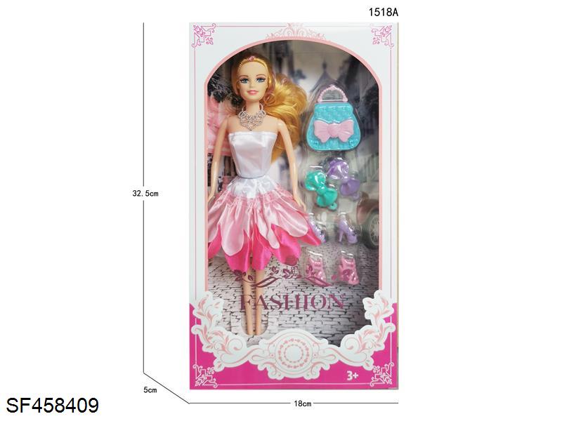 11.5寸实身活动手芭比(多款多色混装)