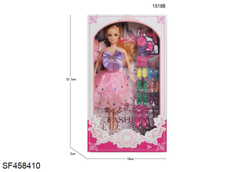 11.5寸实身活动手芭比(多款多色混装)