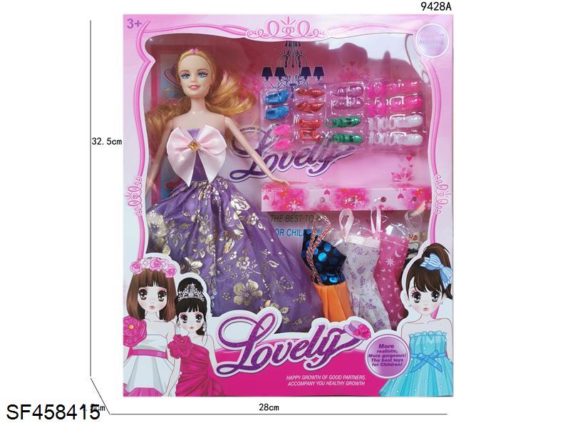 11.5寸实身活动手芭比(多款多色混装)