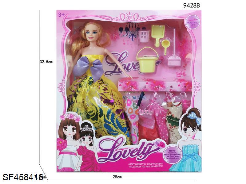 11.5寸实身活动手芭比(多款多色混装)