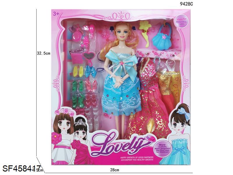 11.5寸实身活动手芭比(多款多色混装)