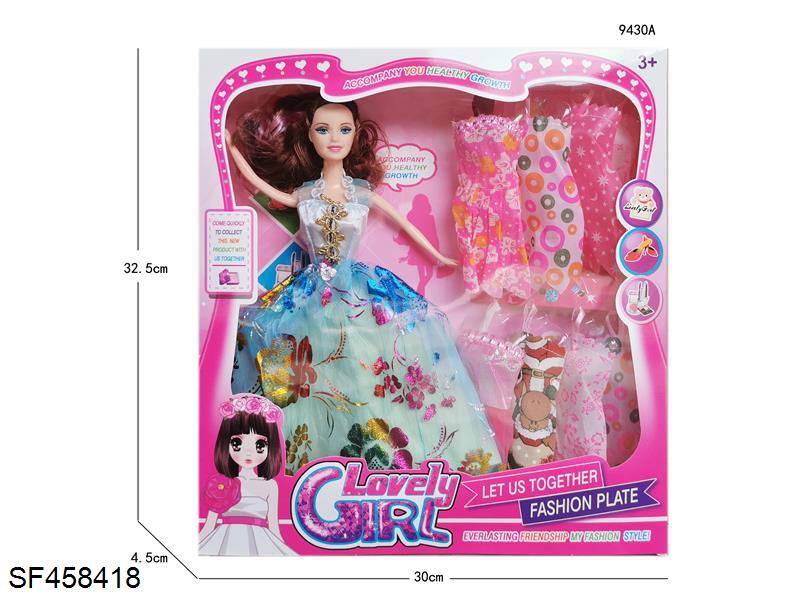 11.5寸实身活动手芭比(多款多色混装)