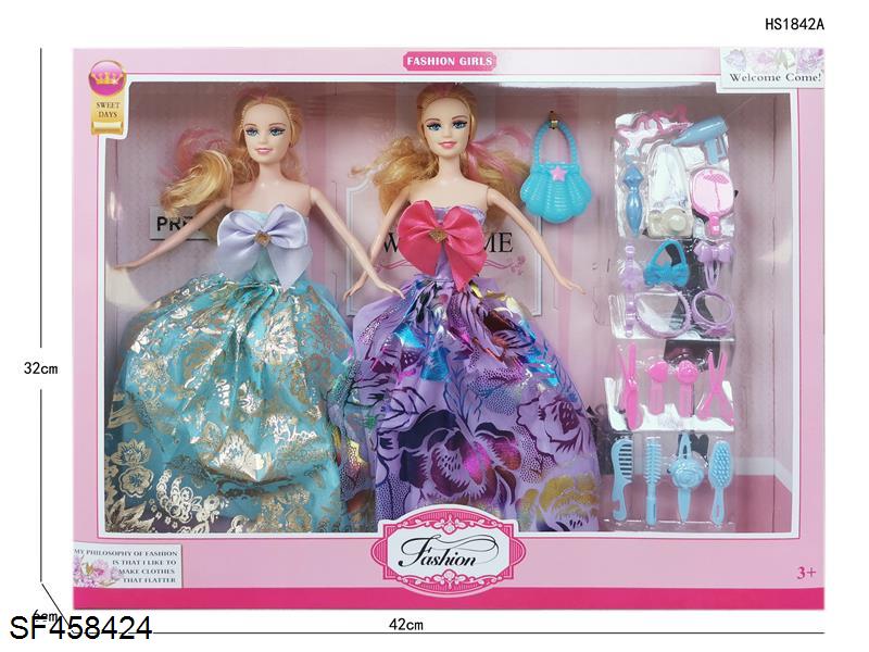 11.5寸实身活动手芭比娃娃(多款多色混装)