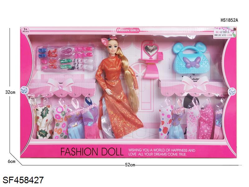 11.5寸实身9关节3D眼芭比(多款多色混装)