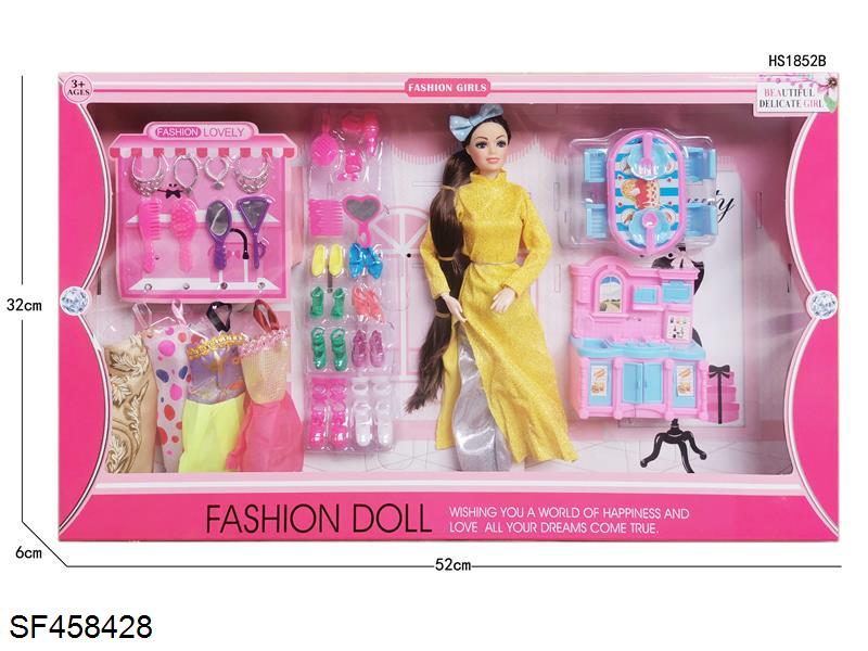 11.5寸实身9关节3D眼芭比(多款多色混装)