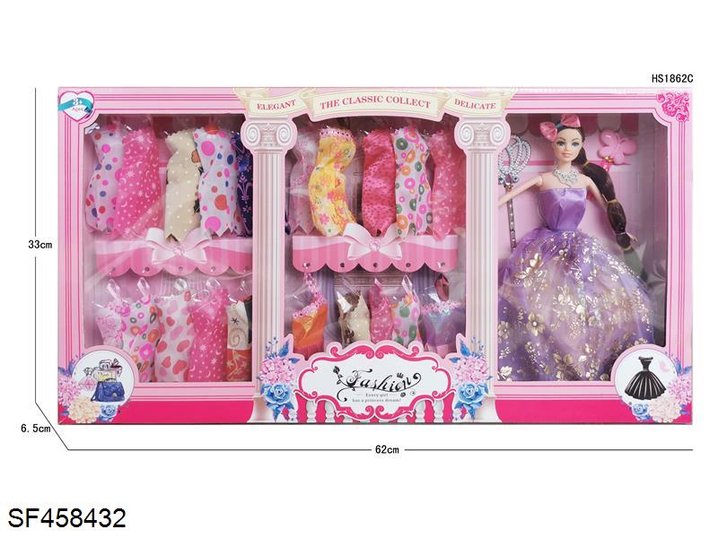 11.5寸实身活动手芭比(多款多色混装)