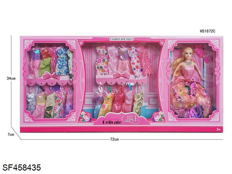 11.5寸实身活动手芭比(多款多色混装)