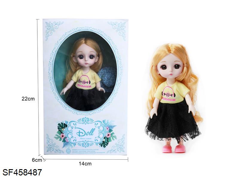 6寸13关节3D眼时尚娃娃/实身