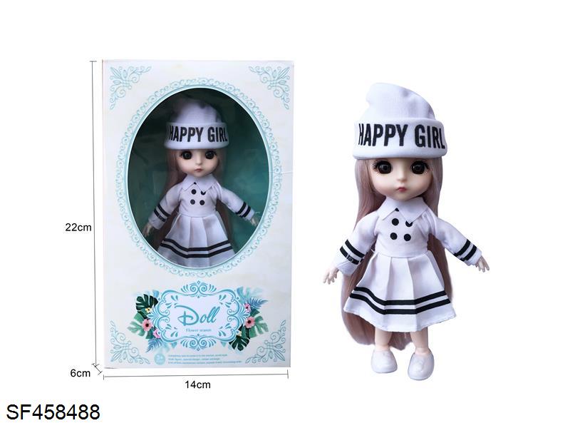 6寸13关节3D眼时尚娃娃/实身