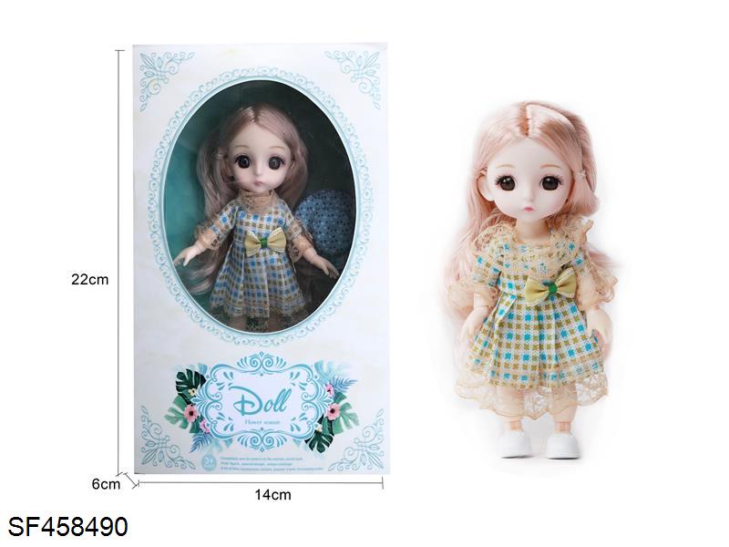 6寸13关节3D眼时尚娃娃/实身