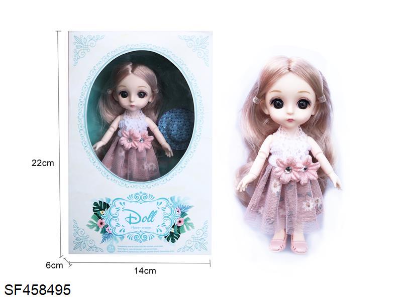 6寸13关节3D眼时尚娃娃/实身