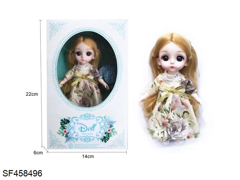 6寸13关节3D眼时尚娃娃/实身