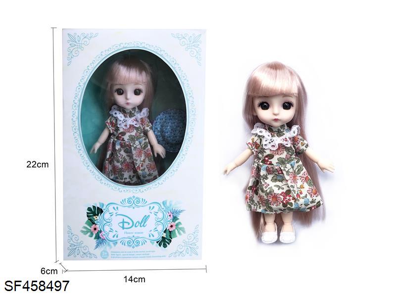 6寸13关节3D眼时尚娃娃/实身