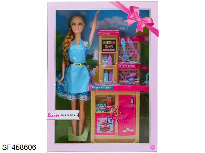 11.5寸实身9关节橱柜芭比