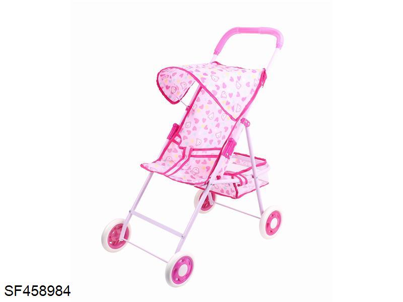 婴儿遮阳手推车（浅紫铁管）EVA轮