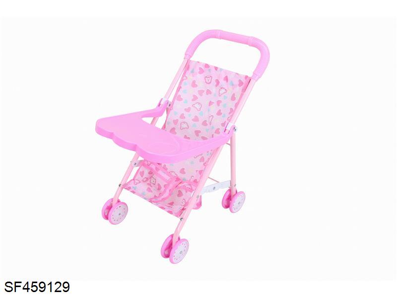 (粉色)婴儿手推车+餐板