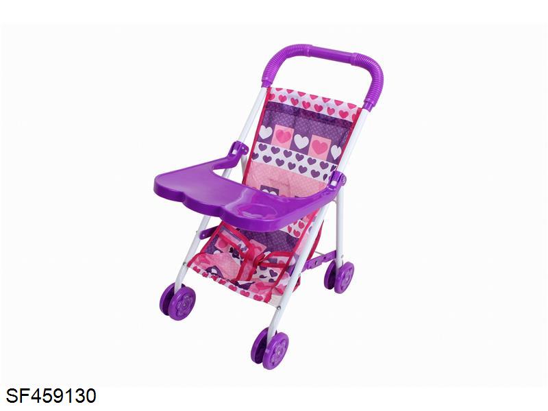 (紫色)婴儿手推车+餐板