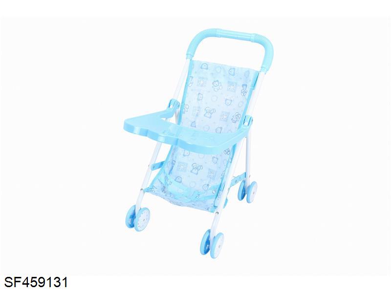(蓝色)婴儿手推车+餐板