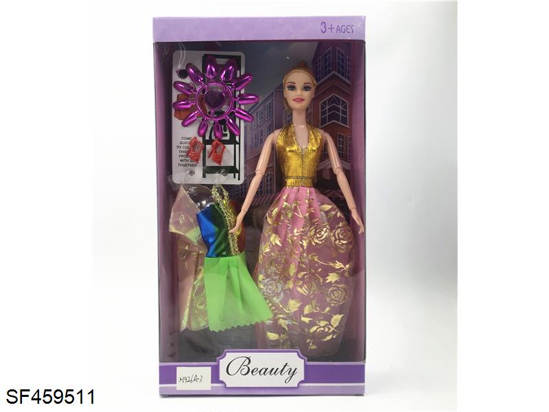 11寸实心关节手芭比配太阳花/裙子