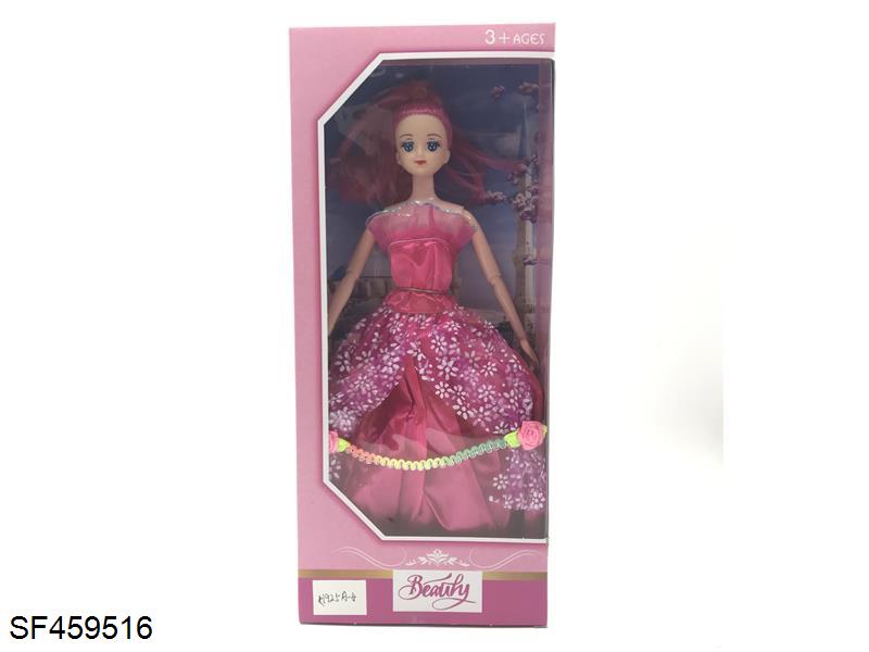 11寸实心关节手晚装大裙芭比