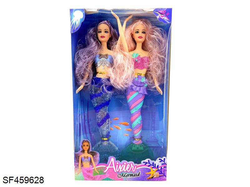 11.5寸仿真美人鱼芭比带灯光音乐