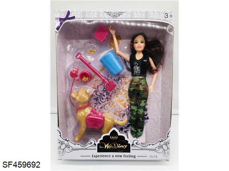 11.5寸11关节警犬芭比娃娃