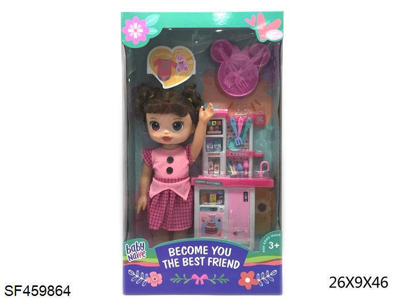 14寸空身直脚肥童配厨房餐盘带音乐IC