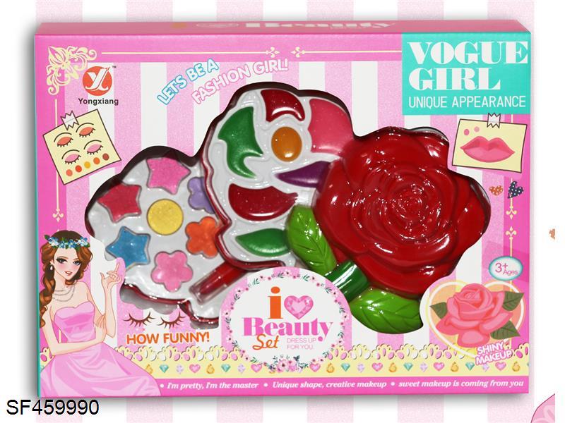 转盖三层玫瑰花化妆品