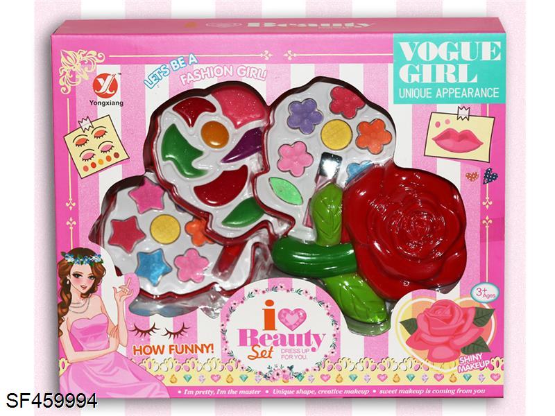 转盖四层玫瑰花化妆品