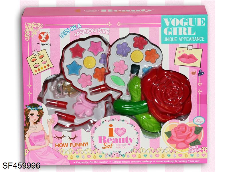 转盖四层玫瑰花化妆品