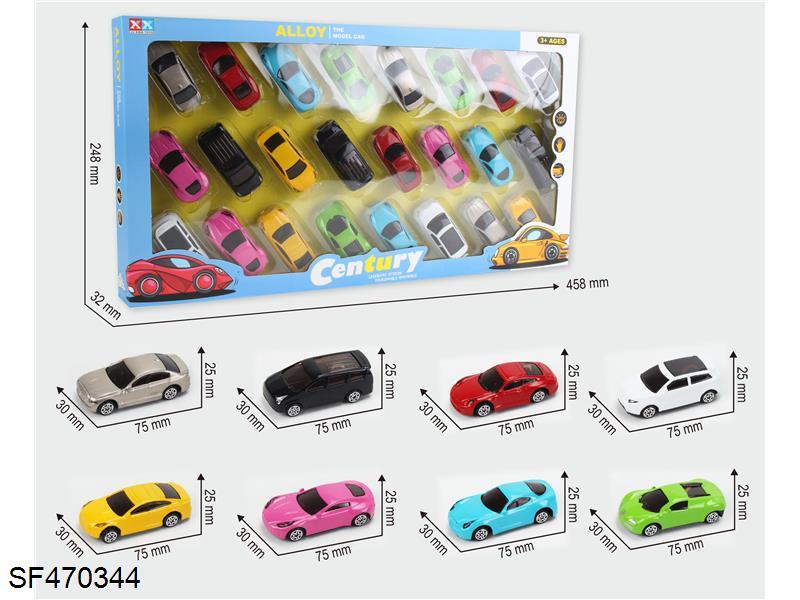 24PCS滑行合金商务车