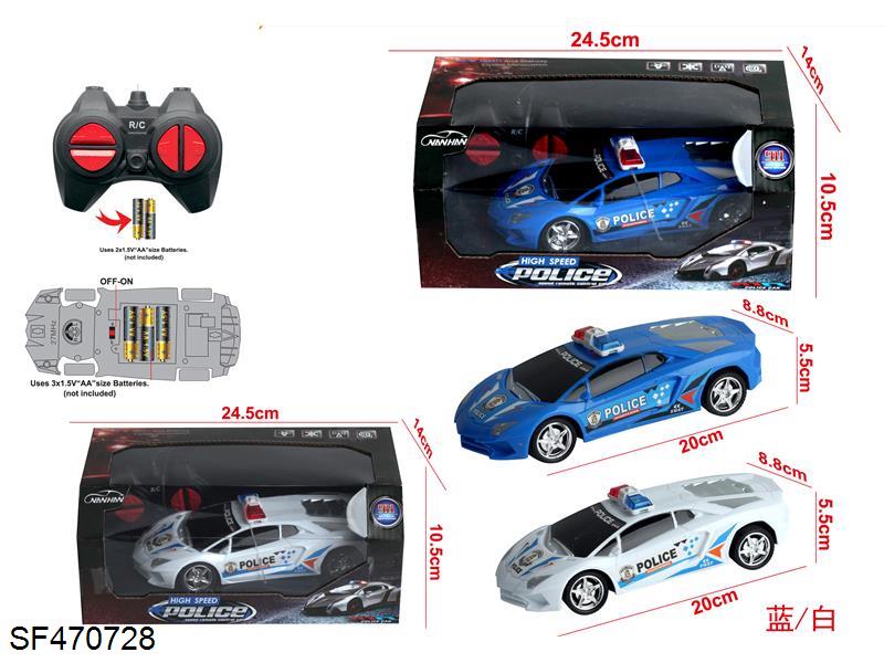 1:20 兰博基尼警车四通遥控车（包电）