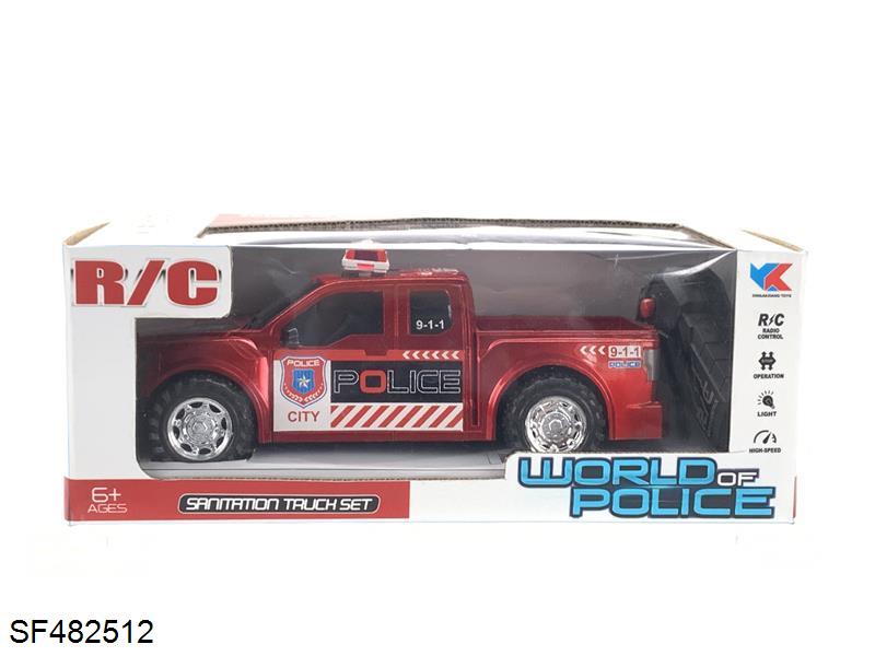 1:16二通福特F150猛禽越野遥控警车带3D灯光