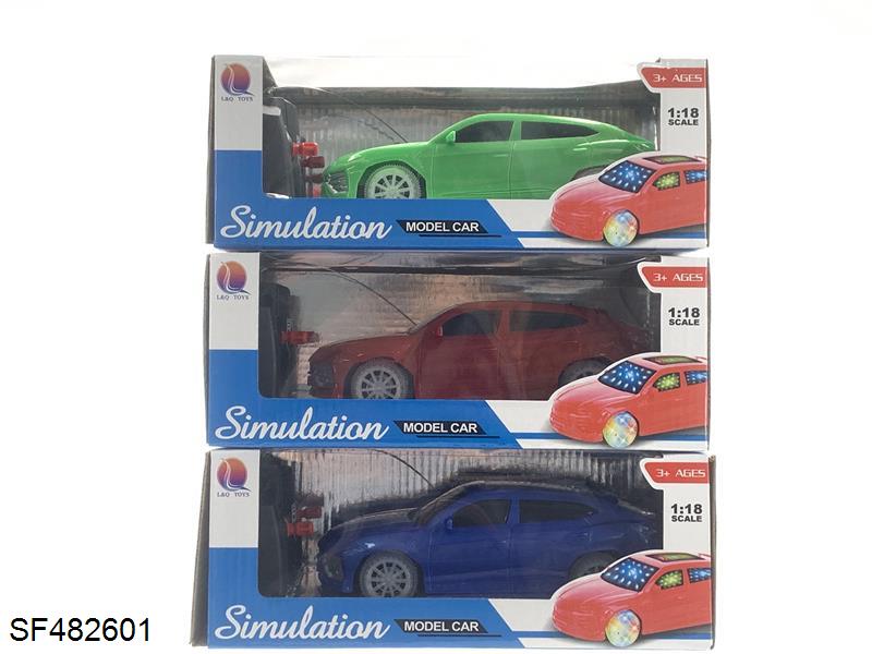 1:18兰博基尼SUV四轮带3D灯遥控车(5色混装)