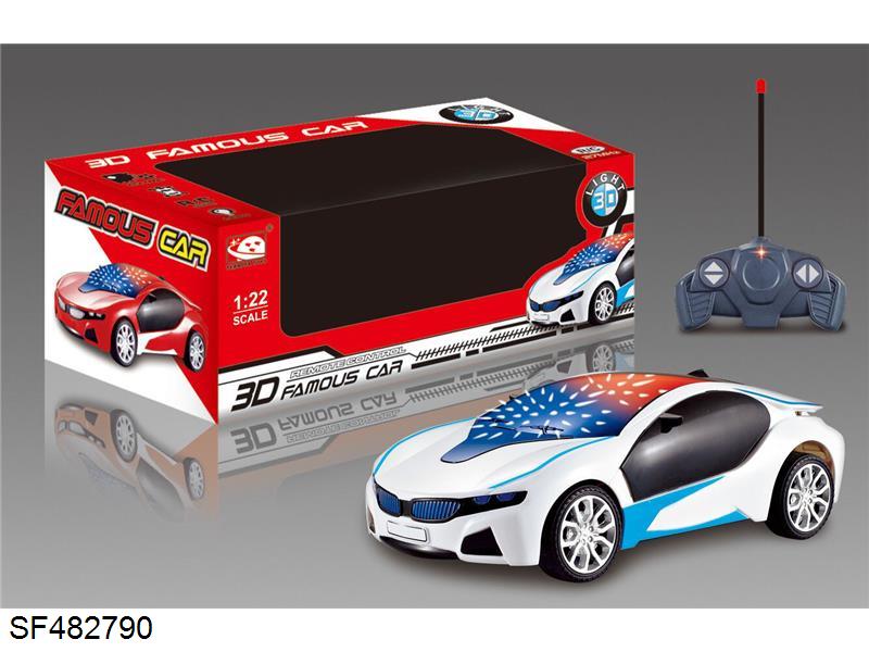 四通遥控车带3D灯光