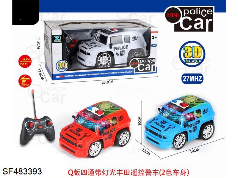 Q版四通丰田遥控警车带灯光(不包电)
