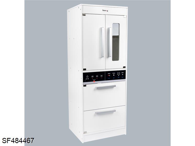 现代冰箱白色带灯光声音